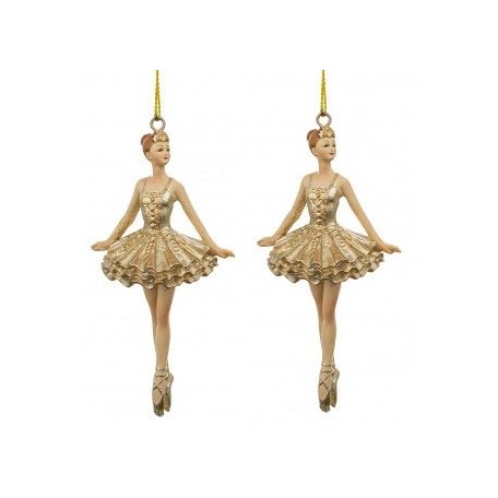 Balerina figura akasztós - Arany - 11x5,5x4 cm - Raktáron