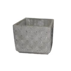 Beton kaspó négyszög világosszürke  - 13x13x10,5 cm