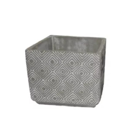 Beton kaspó négyszög világosszürke  - 13x13x10,5 cm