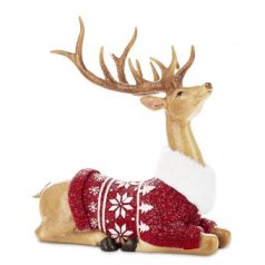 Szarvas figura fekvő - 29x11x26 cm