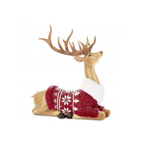 Szarvas figura fekvő - 29x11x26 cm