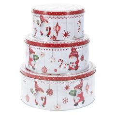 Fémdoboz - Manó - 20 cm, 17cm, 14 cm - 3 db-os szett