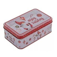 Fémdoboz - Karácsonyi manó - 6x16x10 cm