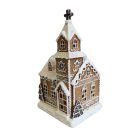 Világító mézeskalács templom - 23 cm - Raktáron