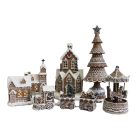 Világító mézeskalács templom - 23 cm - Raktáron