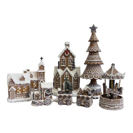 Világító mézeskalács templom - 23 cm - Raktáron