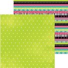 Bo Bunny scrapbook papír - Forever Young Heart - 2 oldalas -  30,5 x 30,5 cm