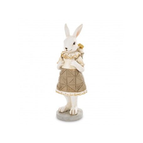 Nyuszi figura - Bézs - 15x5,5x4,5 cm - Raktáron