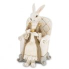 Kávézó nyuszilány figura fotelben - 18x9,5x9,5 cm - Raktáron