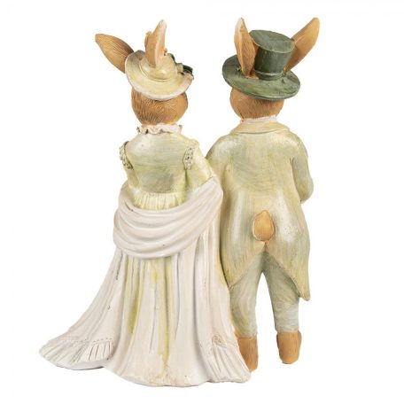 Nyuszipáros figura - 17x8x21 cm - Raktáron