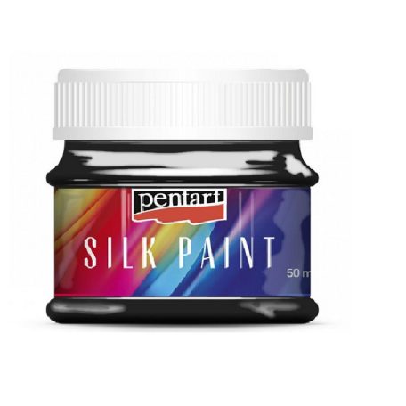 Pentart selyemfesték - Fekete - 50 ml 