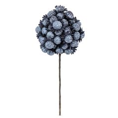 Sötétkék mű egzotikus virág szárral - 77 cm