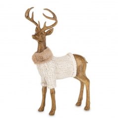 Karácsonyi szarvas pulcsiban - 30,5x19x9,5 cm - Raktáron