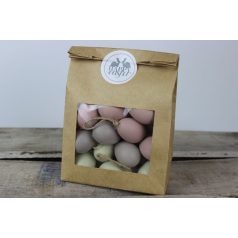 Pasztell színű vintage tojások zacskóban 4cm - 24 db