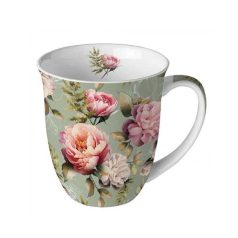   Ambiente porcelánbögre - Peonies composition green - 400 ml