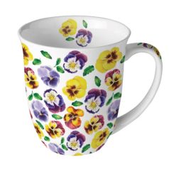 Ambiente porcelánbögre - Lots of pansies  - 400 ml