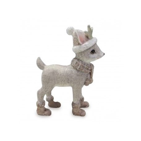 Szarvas figura sállal - 12x9x4,5 cm
