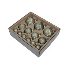 Karácsonyfadísz - Zöld - 4/6/8 cm - 13 db/csomag