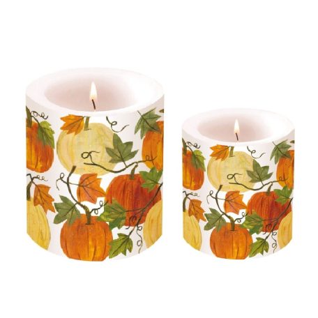 PPD.átvilágítós gyertya - Tracey's Pumpkins - 9x7,5 cm, 10x11cm