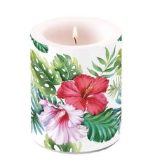 Ambiente átvilágítós gyertya - Hibiscus - 12x10 cm