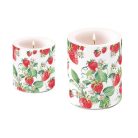 Ambiente átvilágítós gyertya - Garden Strawberries - 8x7,5 cm, 12x10 cm