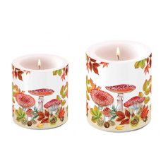   Ambiente Fly agaric group átvilágítós gyertya - 8x7,5 cm, 10x10 cm 