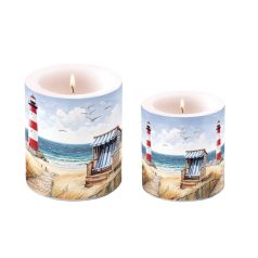   Ambiente átvilágítós gyertya - Beach walk - 8x7,5 cm, 10x10 cm