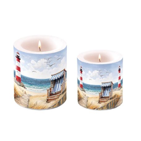 Ambiente átvilágítós gyertya - Beach walk - 8x7,5 cm, 10x10 cm