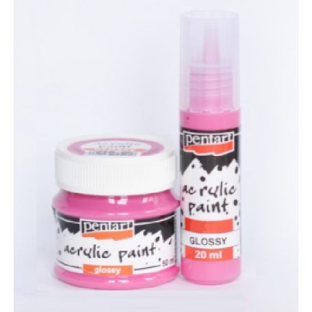 Pentart, fényes akrilfesték - Rózsaszín - 20 ml, 50 ml 