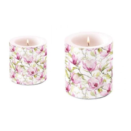 Ambiente átvilágítós gyertya - Blooming magnolia - 8x7,5 cm, 10x10 cm