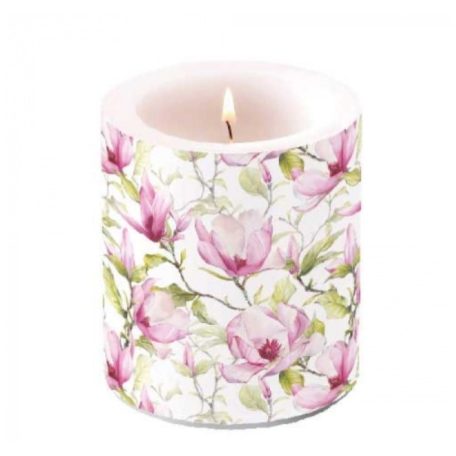 Ambiente átvilágítós gyertya - Blooming magnolia - 8x7,5 cm, 10x10 cm