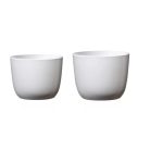 Kerámia kaspó fényes - Sevilla - Fehér - 11x9 cm, 12x10 cm 