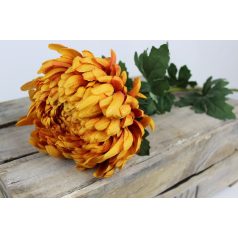 Narancssárga mű krizantém szárral - 91 cm