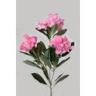 Rózsaszín mű havasszépe szárral, levelekkel - 79 cm