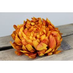 Narancssárga mű krizantémfej - 16 cm