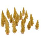 Fenyő dekor csillámos - Arany - 6 cm