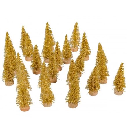 Fenyő dekor csillámos - Arany - 6 cm