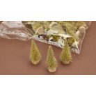 Fenyő dekor csillámos - Arany - 6 cm