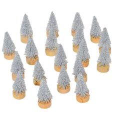 Fenyő dekor - Ezüst - 3,5 cm - 20 db/csomag