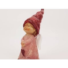 Angyal sapkában rózsaszín - 11,5 cm