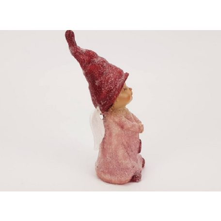 Angyal sapkában rózsaszín - 11,5 cm