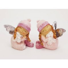 Ülő angyalka rózsaszín 2. - 7 cm 