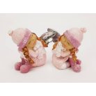 Ülő angyalka rózsaszín 2. - 7 cm 