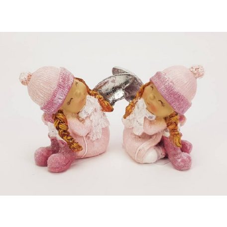 Ülő angyalka rózsaszín 2. - 7 cm 