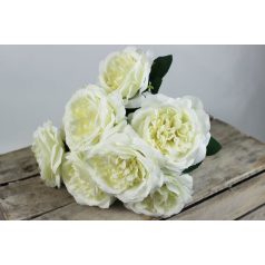 Fehér angol rózsa csokor - 40 cm