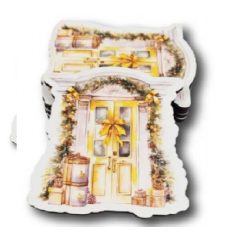 Nyomtatott fatábla - Karácsony  - 7 cm