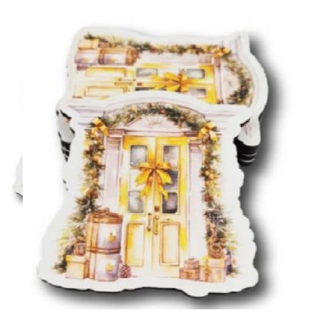 Nyomtatott fatábla - Karácsony  - 7 cm