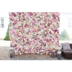 Rózsaszín mű angol rózsa bimbó - 36 cm