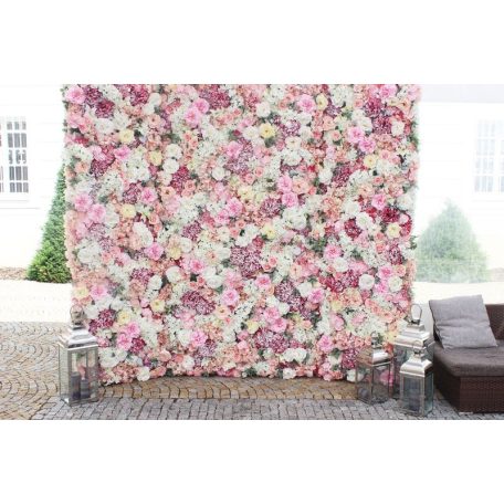 Rózsaszín mű angol rózsa bimbó - 36 cm