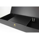 Kinyitható fekete díszdoboz - 50x22x7 cm